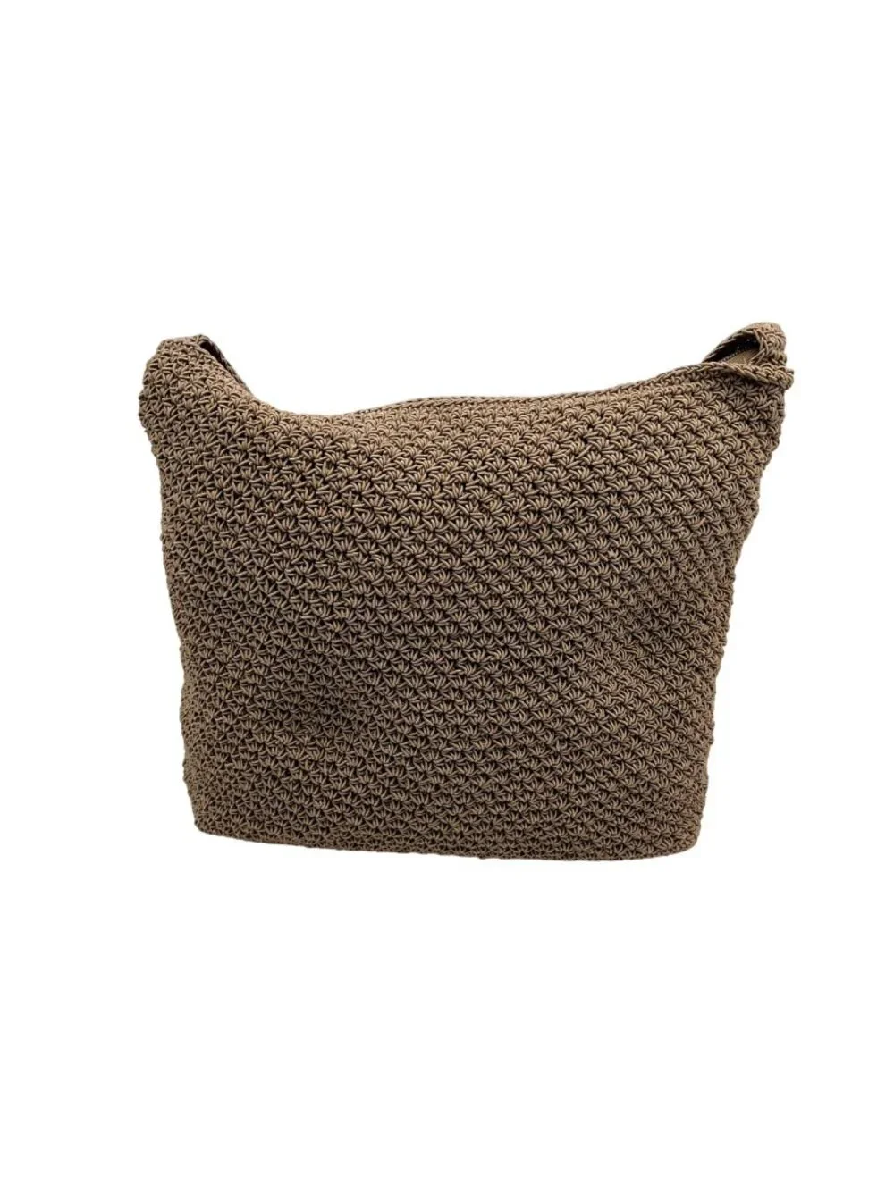 Unbranded Tan Wove Fabric Hobo Bag